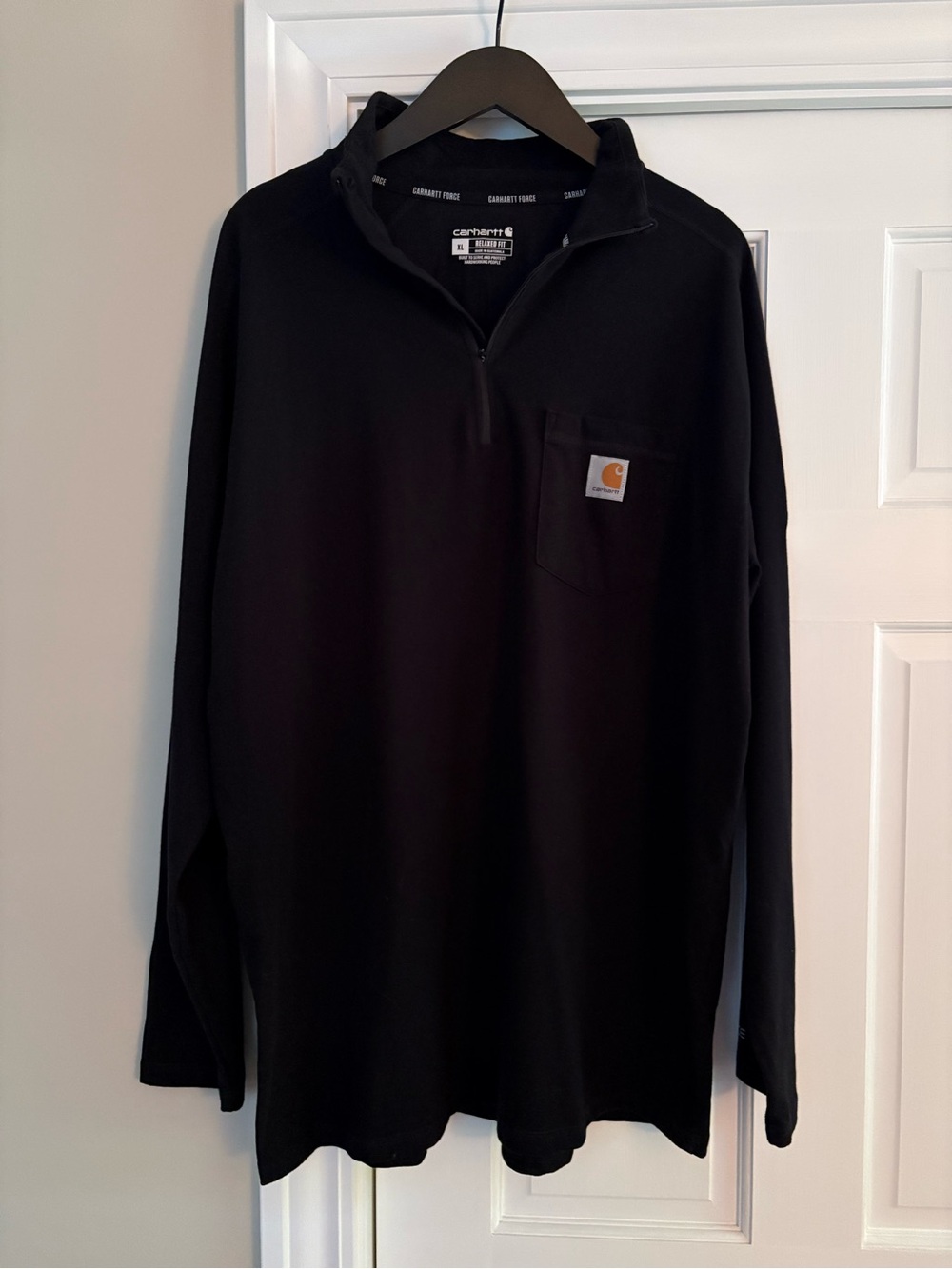 Carhartt Men’s Black Quarter-Zip Pocket Pullover